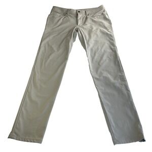 Men's Lululemon pant 33x32 tan slim cut Golf/Activewear